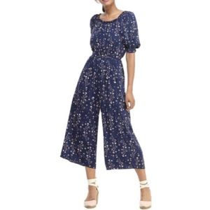EUC Gal Meets Glam Violet Floral Jumpsuit - Size 4